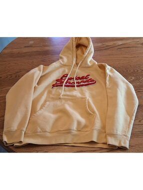 Lyrical Lemonade Yellow Hoodie with Red Embroidered Logo M